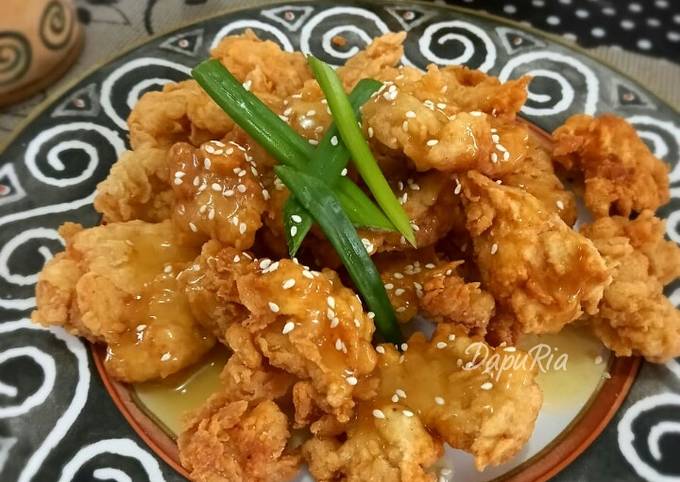 Ayam crispy saus orange