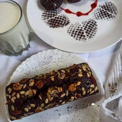 A picture of Chocolate ghevar.