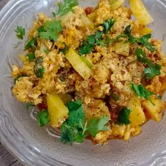 Alu chicken qeema A picture of Alu chicken qeema.