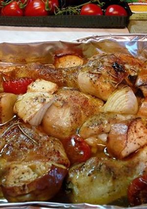 Különleges sütőben sült csirkecombok recept fotója