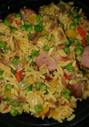 A picture of BK's Carribean Rice Pilaf & Sausage.