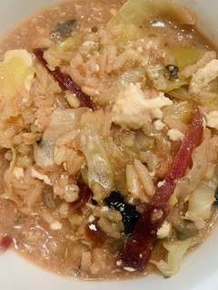 甜菜根皮蛋豆腐粥 的食譜成品照片