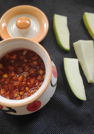 A picture of Mango Pickle-Katkie Keri in Gujarati 😋.