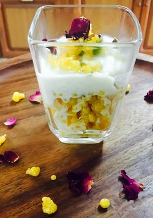 A picture of Boondi Rabri parfait.