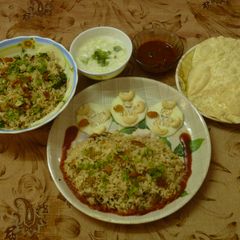 A picture of Mixed Egg Fried Rice.