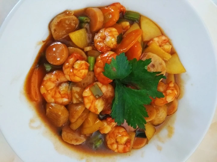 Langkah Gampang Menyiapkan Resep Tumis Udang yummy &amp;#39;n praktis ala Bunda Firafan😍 yang Lezat Anti Ribet, Menggugah Selera