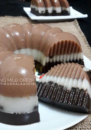 Foto resep Puding Milo Oreo Cokelat