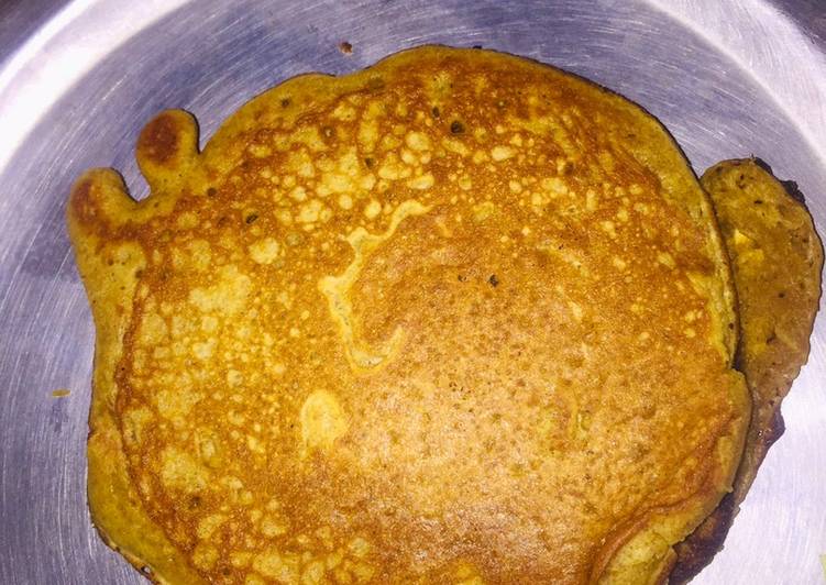 Steps to Prepare Super Quick Homemade Healthy oat fluffy pancakes ‘whole meal’