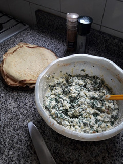 Una foto de Tapas y relleno para canelones...