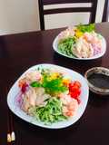 Fideos de sésamo negro refrigerados🇨🇳🇺🇾🇯🇵冷やし黒胡麻坦々麺 Sabor verano