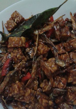 Foto resep Orek tempe ikan teri asin