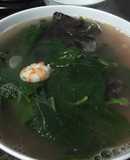 Canh rau mồng tơi+ rau dền tôm