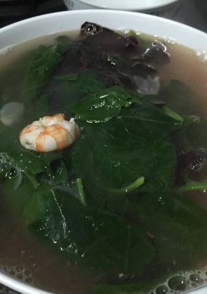 Hình của món Canh rau mồng tơi+ rau dền tôm.