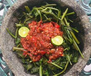 Resep mudah Rujak Kangkung 🌷 Lezat Mantap