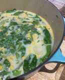 Leek and fish chowder