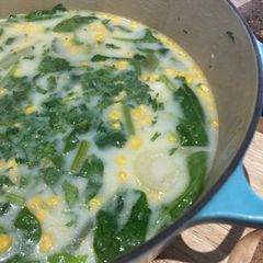 A picture of Leek and fish chowder.