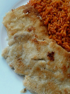 A picture of Vickys Chicken-Fried Pork Steaks, GF DF EF SF NF.