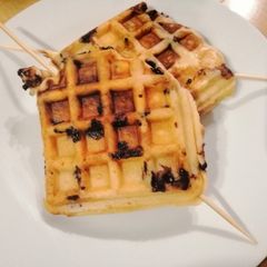 Choc chip waffles A picture of Choc chip waffles.