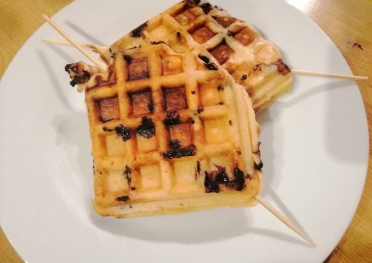 Simple Way to Make Super Quick Homemade Choc chip waffles