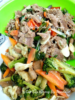 Foto resep Sei Sapi Cabe Ijo dan Cap Cay Goreng
