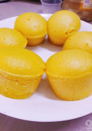 Hình của món Bánh bí đỏ hấp.