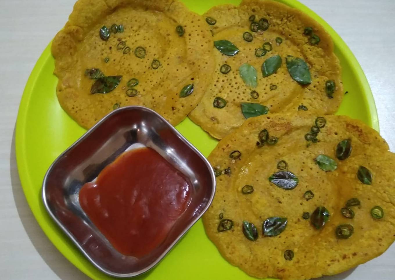Besan chilla (gram flour pancake)