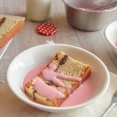 A picture of Strawberry custard: #charityrecipe.