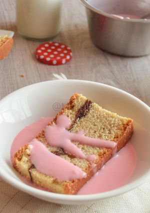 A picture of Strawberry custard: #charityrecipe.