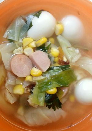 Foto resep Sup jagung telur puyuh (Cheat day)