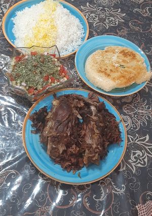 عکسی از دستور چلوگوشت زرندی