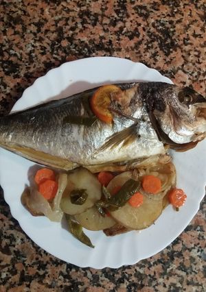 Una foto de Doradas al horno con Verduras 😋