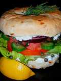 Mike's Smoked Salmon On Onion Bagles
