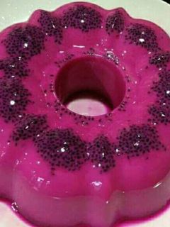 Foto resep Puding susu buah naga