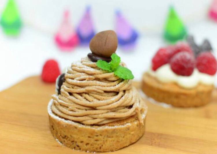 Torre de castañas con relleno de orujo y queso crema 🌰