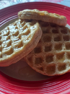 Una foto de Waffles o pancakes saludables