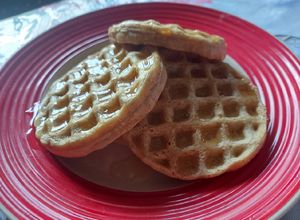 Una foto de Waffles o pancakes saludables