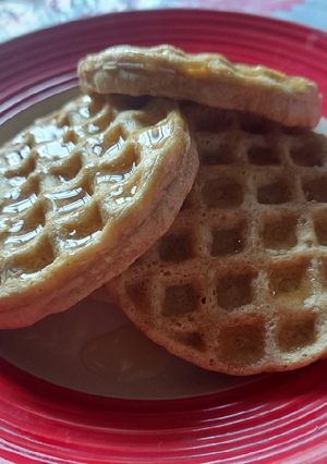 Una foto de Waffles o pancakes saludables