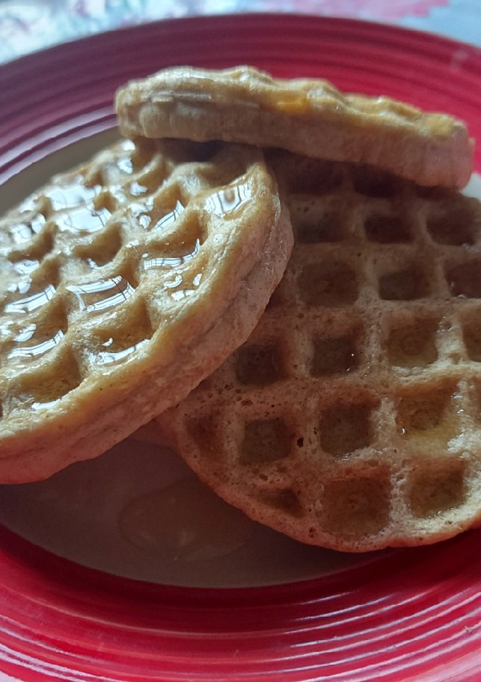 Una foto de Waffles o pancakes saludables