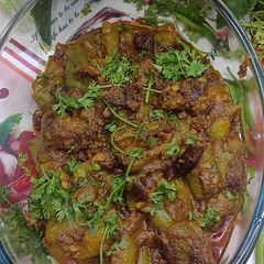 Torai/ luffa (Ridge gourd) stuffed recipe 💚😋 A picture of Torai/ luffa (Ridge gourd) stuffed recipe 💚😋.
