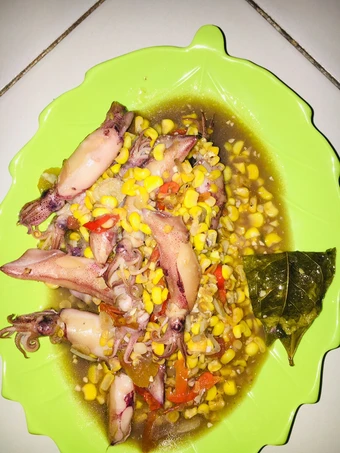 Langkah Gampang Menyiapkan Resep  Cumi asin jagung manis 😁 yang Bikin Ngiler, Lezat