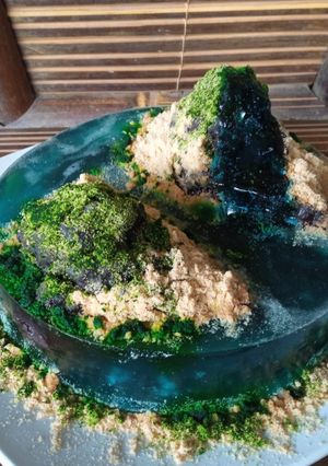 Foto resep Island cake tanpa loyang bongkar pasang