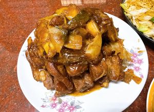 大蔥燒排骨 的食譜成品照片