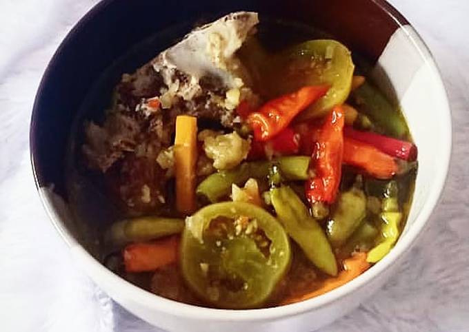 Resep: Asem-asem daging balungan super pedas Enak