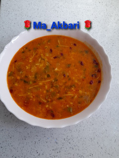 عکسی از دستور سوپ جو و پرک (سوپ قرمز)