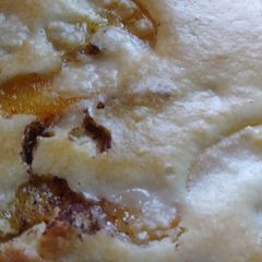 A picture of Pear/peach cobbler.