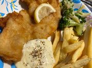 Gambar fish and chip saos tartar