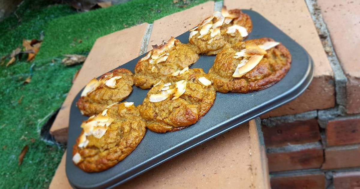 Muffins de coco y banana. Sin gluten, sin azúcar, sin aceite Receta de