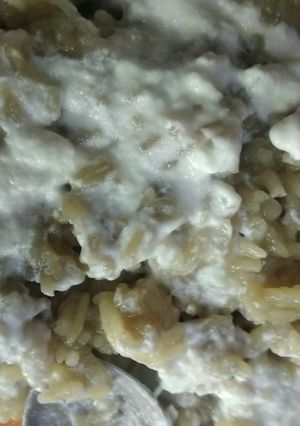 A picture of Sweet rice with curd.