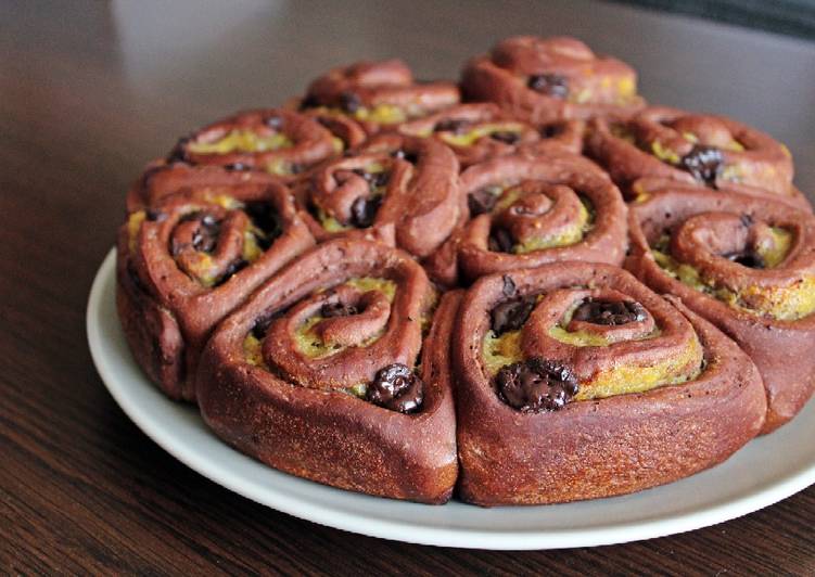 Rollitos de chocolate y plátano