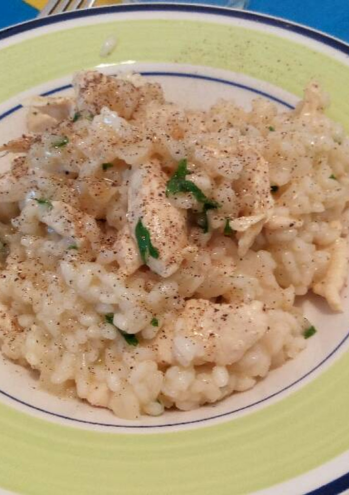 Una foto de Risotto de pollo